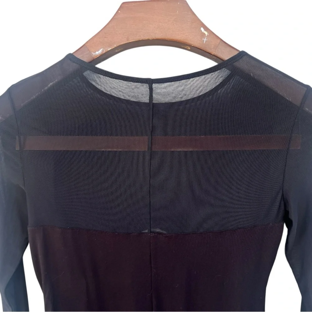 🖤 Zara Sheer Mesh Long‎ Sleeve Bodysuit – Women’s Medium
